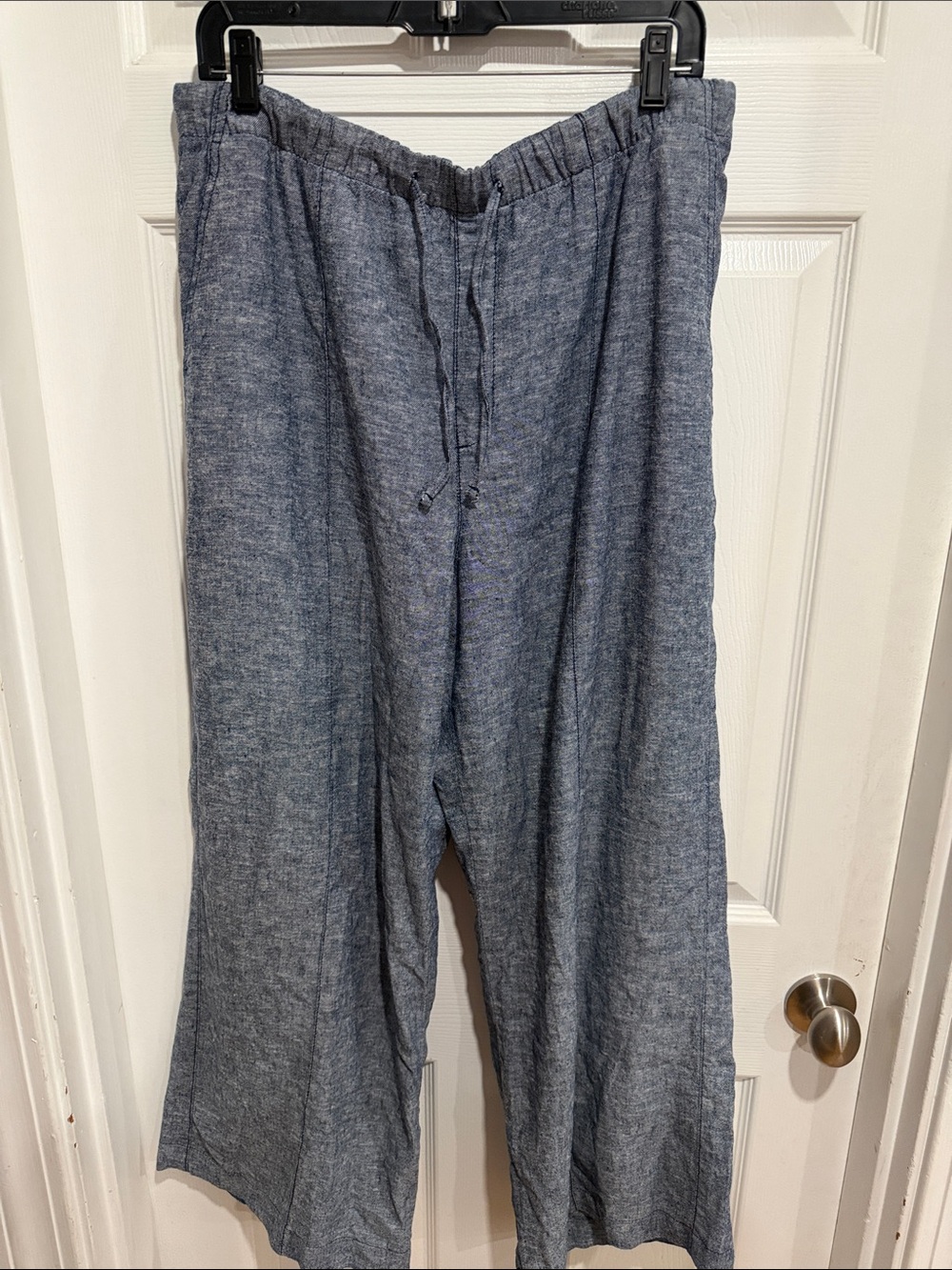 GAP denim coloring linen wide leg pants.